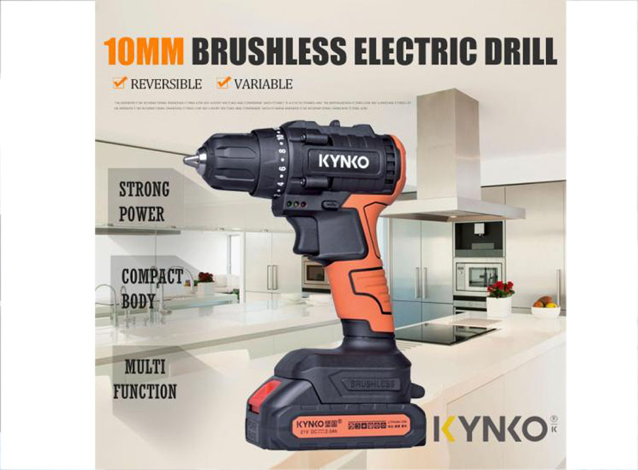KYNKO 21V brushless cordless driver drill, KD90, launched 